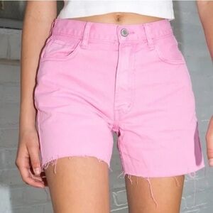 Brandy melville pink denim shorts